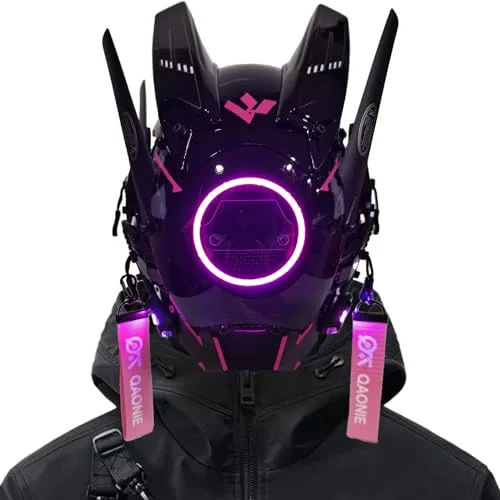 JOIN DAN ▫️ Máscara Punk para Adultos, Máscara LED para Cosplay de Halloween, Presente para Festas, Máscaras para Fatos de Homens e Mulheres 2