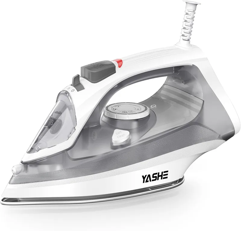 YASHE ▫️ Ferro a vapor de 2300 W com sola antiaderente de aquecimento rápido, depósito de água de 300 ml, Vapor contínuo de 25 g/min, jato de vapor de 150 g/min, autolimpeza, anticalcário e antigotejamento. Ferro de engomar