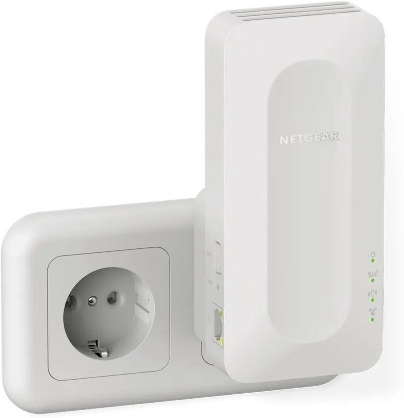 NETGEAR ▫️ Mesh WiFi Repeater 6 | Amplificador WiFi | Banda dupla | Velocidades até 3,0 Gbps AX3000 | Cobertura de 100m² para mais de 20 dispositivos com segurança WPA (EAX17)