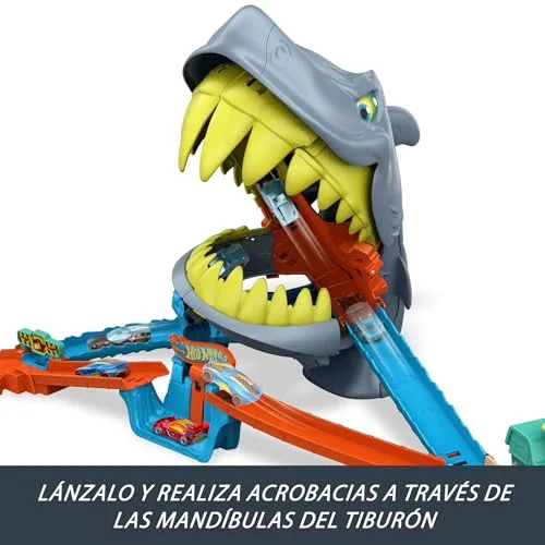Hot Wheels ▫️ Conjunto City Praia de Boca de Tiburón e Carro de Brincar à Escala 1:64 3