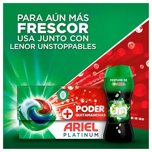Ariel ▫️ PODS Platinum Detergente Líquido para Máquina de Lavar Roupa, 76 Cápsulas/Pastilhas, Sabão com Poder Extra para Remoção de Manchas, Limpeza Profunda 7