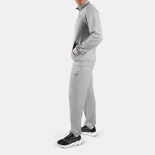 Reebok ▫️ Camisola com fecho de correr até ao quarto do comprimento e logótipo para homem 3