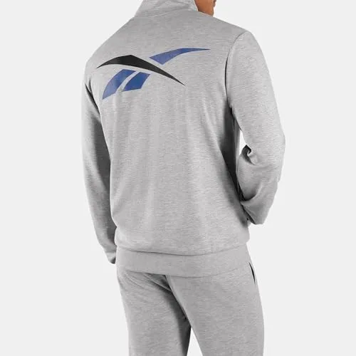 Reebok ▫️ Camisola com fecho de correr até ao quarto do comprimento e logótipo para homem 4