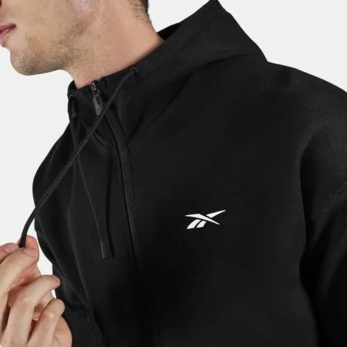Reebok ▫️ Camisola com capuz e fecho completo Athlete Doubleknit para homem 2