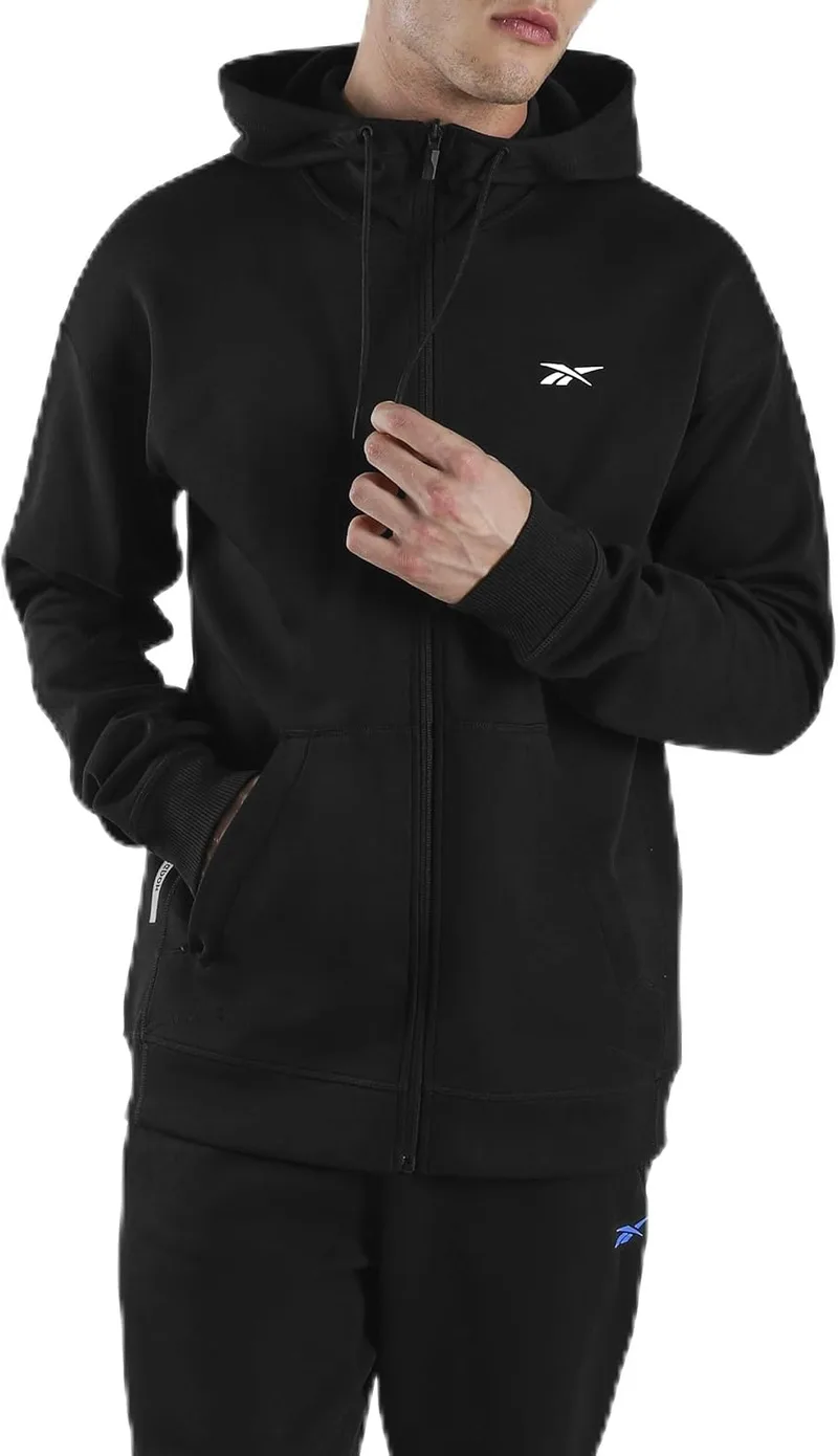 Reebok ▫️ Camisola com capuz e fecho completo Athlete Doubleknit para homem