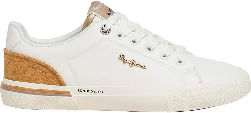 Pepe Jeans ▫️ Kenton Campus W - Ténis para mulher, cor branca (branquinho), tamanho 9 do Reino Unido