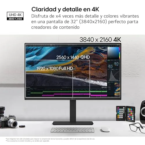 LG ▫️ Monitor Ultrafine 32U720A-B - 32'', UHD (3840 x 2160), VA, Preto 3