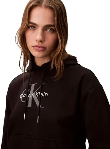 Calvin Klein ▫️ LS Monologo French Terry Po Hood Lv047e221g Outras camisas para mulher (conjunto de 1) 3