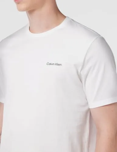 Calvin Klein ▫️ Camisola de gola redonda SS Micro Logo Lv04lc255g para homem 3