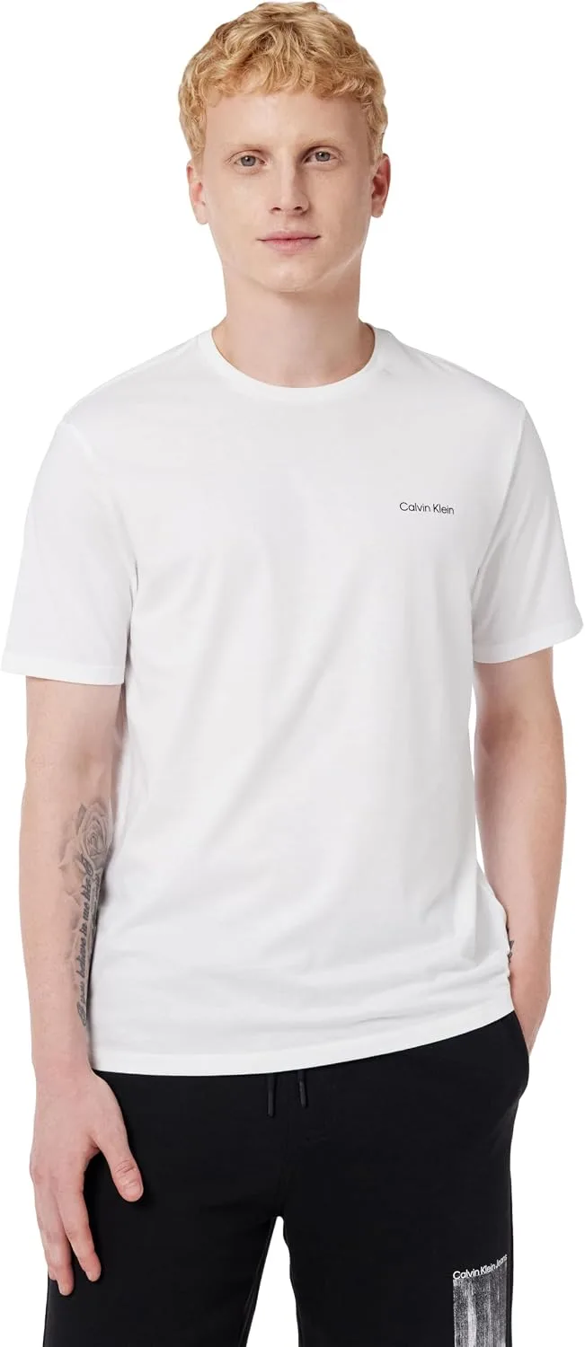 Calvin Klein ▫️ Camisola de gola redonda SS Micro Logo Lv04lc255g para homem