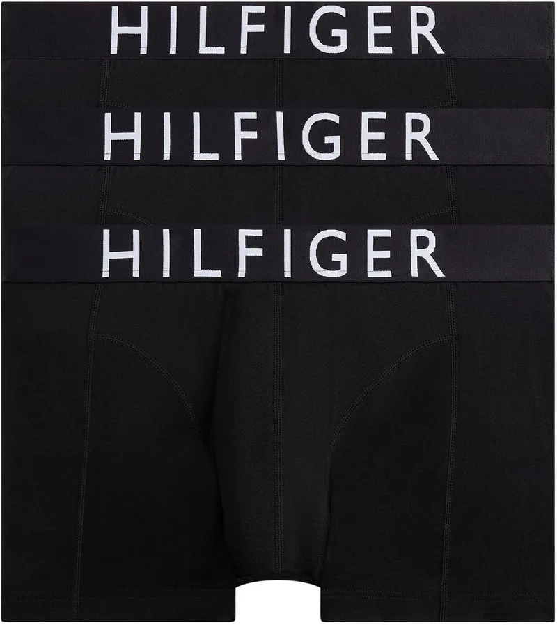 Tommy Hilfiger ▫️ Cuecas boxer, embalagem de 3 peças para homem, com logótipo na cintura