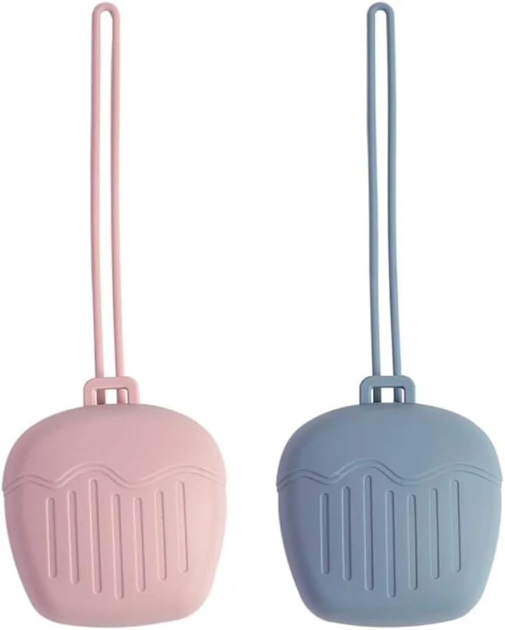 WEGLOK ▫️ Caixa de silicone para chupetas, 2 peças, armazenamento seguro para chupetas, sem BPA, acessório seguro e duradouro para bebés e crianças pequenas