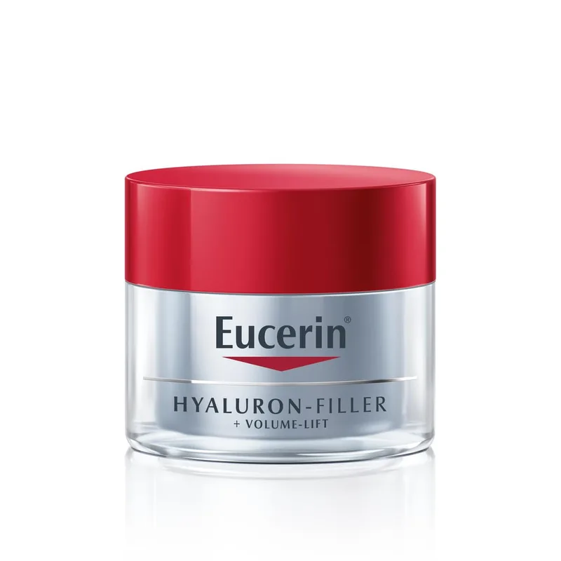 Eucerin Hyaluron-Filler + Volume-Lift Creme de Noite (50 ml), creme antirrugas regenerador com ácido hialurónico, tratamento lifting imediato para todos os tipos de pele.