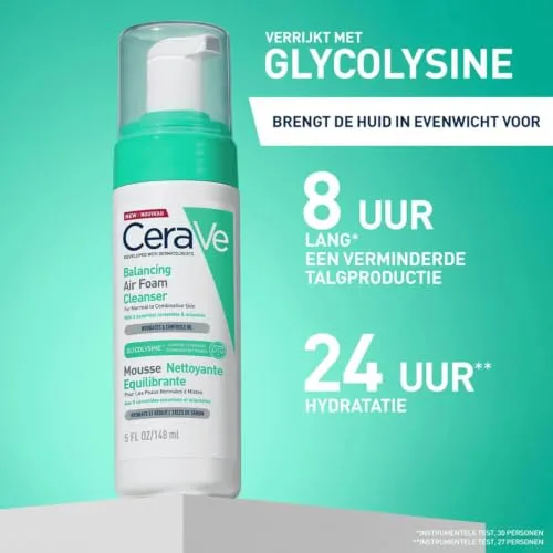 CeraVe ▫️ Espuma de limpeza equilibrante e produto de limpeza facial em espuma para peles normais e mistas 4