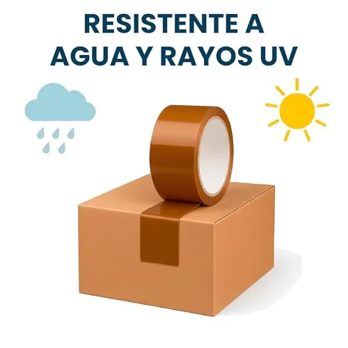 ONPACK ▫️ Fita Adesiva Castanha Universal 48 mm x 60 metros - Embalagem de 6 unidades - Fita para embalar caixas de cartão, selo para caixas de mudança, armazenamento, envios e transporte 5