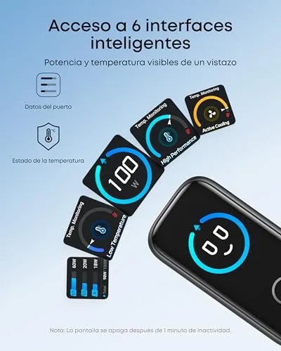 Anker ▫️ Carregador de carregamento rápido USB-C de 100 W com 3 portas GAN 3