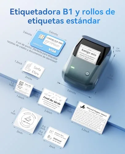 NIIMBOT ▫️ B1 Etiquetadora, Impressora de Etiquetas Autoadesivas (Azul) 6