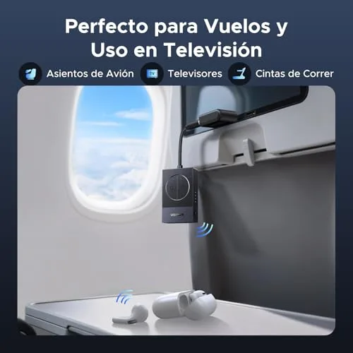 UGREEN ▫️ Transmissor Bluetooth 5.4 para TV com entrada auxiliar de 3,5 mm – Emissor Bluetooth com conector jack 2