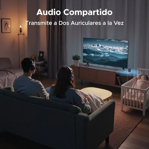 UGREEN ▫️ Transmissor Bluetooth 5.4 para TV com entrada auxiliar de 3,5 mm – Emissor Bluetooth com conector jack 6