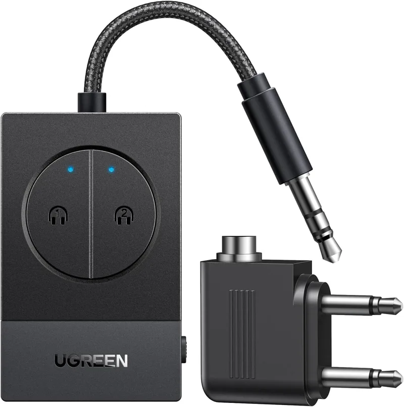 UGREEN ▫️ Transmissor Bluetooth 5.4 para TV com entrada auxiliar de 3,5 mm – Emissor Bluetooth com conector jack