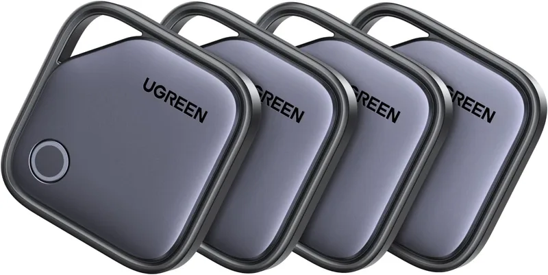 UGREEN ▫️ FineTrack G Smart Finder Solo Android Locator USB C Charging Tracker Compatível com Google Find Hub para Carteira Chaves Bagagem Mala, 1 Ano de Vida da Bateria(4 Pcs)