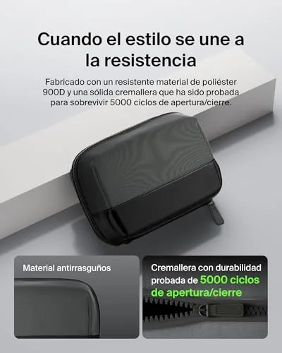 Belkin ▫️ Estojo organizador de acessórios tecnológicos para viagens, bolsa de transporte para bateria externa, carregador e Apple Pencil, correia para AirTag, tecido macio e resistente 3