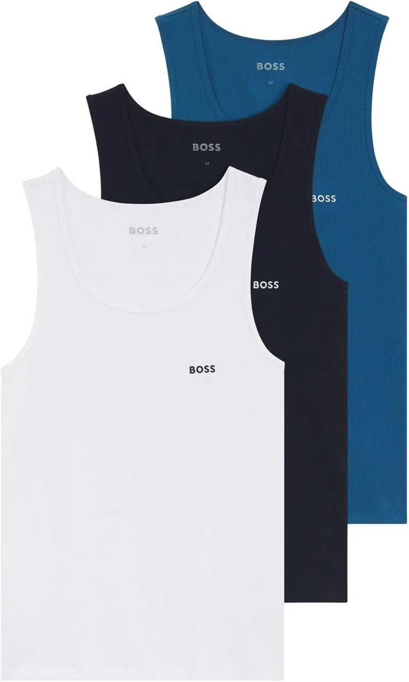 BOSS ▫️ Colete para homem Tanktop3p Ribclassic 10271762