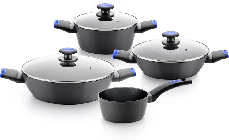 Monix ▫️ Martín Berasategui | Trem de cozinha 7 peças, alumínio forjado com antiaderente, sem PFOA, adequado para todos os tipos de fogões, incluindo indução