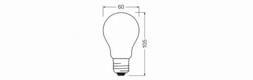 OSRAM ▫️ Lâmpada LED de filamento A100 em formato de lâmpada incandescente E27 11 W 1521 lm 2
