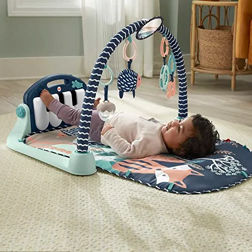 Fisher-Price ▫️ Ginásio Piano Kick & Play para Bebé, Navy Fawn 2