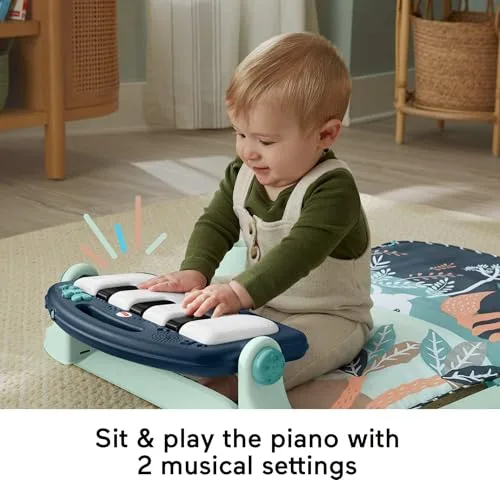Fisher-Price ▫️ Ginásio Piano Kick & Play para Bebé, Navy Fawn 5