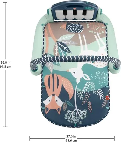 Fisher-Price ▫️ Ginásio Piano Kick & Play para Bebé, Navy Fawn 7