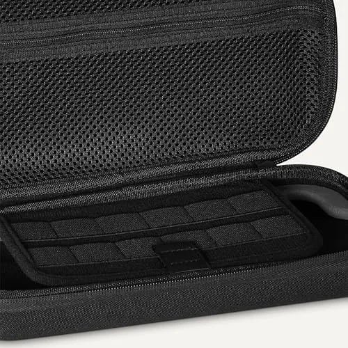 Amazon Basics ▫️ Capa universal para Nintendo Switch com 12 ranhuras para cartões de jogo, compatível com Switch 2 e Switch OLED, preta, embalagem de 1 unidade 4