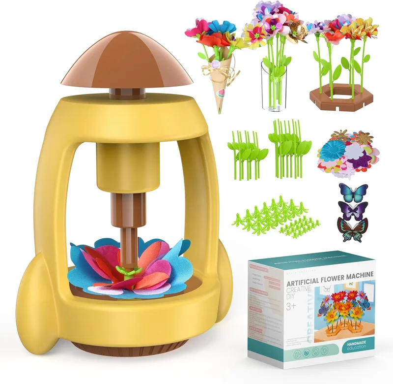 LELESUN ▫️ Kit de trabalhos manuais para ramos de flores em tecido, brinquedos para prensar flores, kit de trabalhos manuais para crianças, trabalhos manuais para raparigas dos 4 aos 12 anos, jogo educativo para a pré-escola, presente