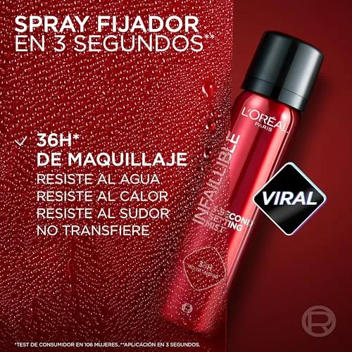 L'Oreal Paris ▫️ L'Oréal Paris Infaillible Spray Fixador de Maquilhagem 3 Segundos, 150 ml 3