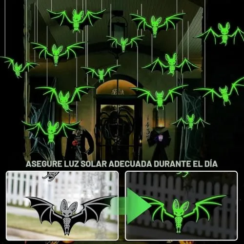 PacuM ▫️ Decoração de Halloween com 10 enfeites em forma de morcego 4