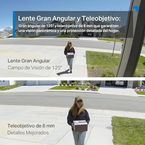 Tapo ▫️ C246D - Câmara de vigilância interior/exterior de 360º, lente dupla 2K 4
