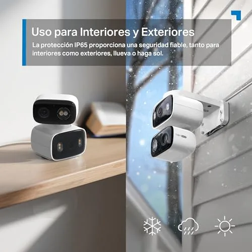 Tapo ▫️ C246D - Câmara de vigilância interior/exterior de 360º, lente dupla 2K 6