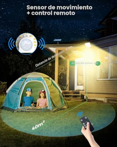 LOTMOS ▫️ 6 Conjunto de 342 LED, Luz Solar para Exterior, Jardim, Com Controlo Remoto 3