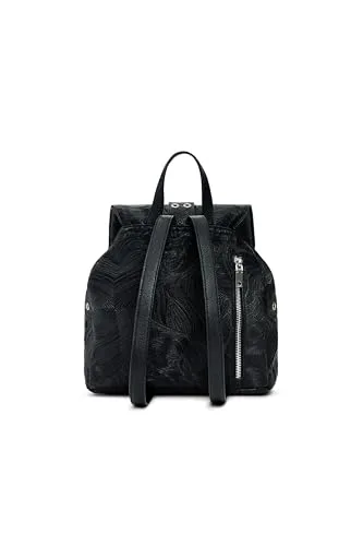 Desigual ▫️ Mochila pequena da coleção de acessórios, preta, tamanho único 2