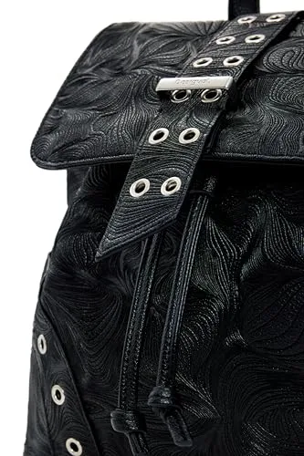 Desigual ▫️ Mochila pequena da coleção de acessórios, preta, tamanho único 3