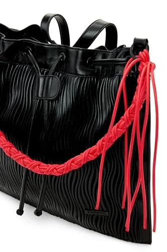 Desigual ▫️ Mochila de lazer Litio Black Harlan Backpack Black, preta 3
