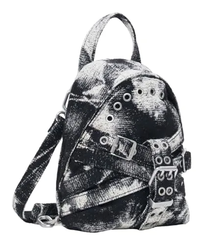 Desigual ▫️ Mochila de lazer Uranio Mombasa Backpack Tutti Fruti preta 2