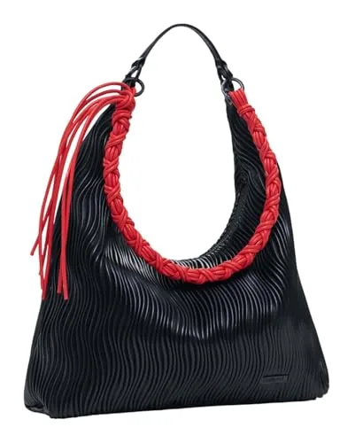 Desigual ▫️ Mala de ombro Litio Black Samarra Shoulder Bag Black, preta 3