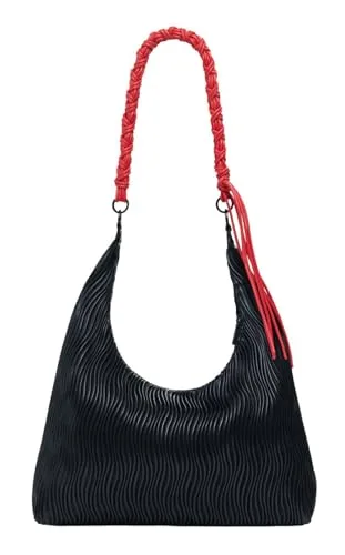 Desigual ▫️ Mala de ombro Litio Black Samarra Shoulder Bag Black, preta 4