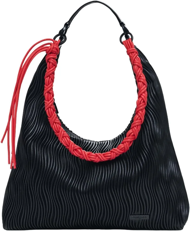 Desigual ▫️ Mala de ombro Litio Black Samarra Shoulder Bag Black, preta