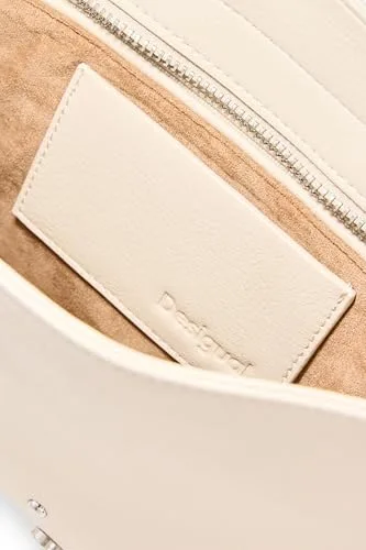 Desigual ▫️ Mala de ombro mala tipo bandolera Gallium Leiria Mini Shoulder Bag, bege cru 3