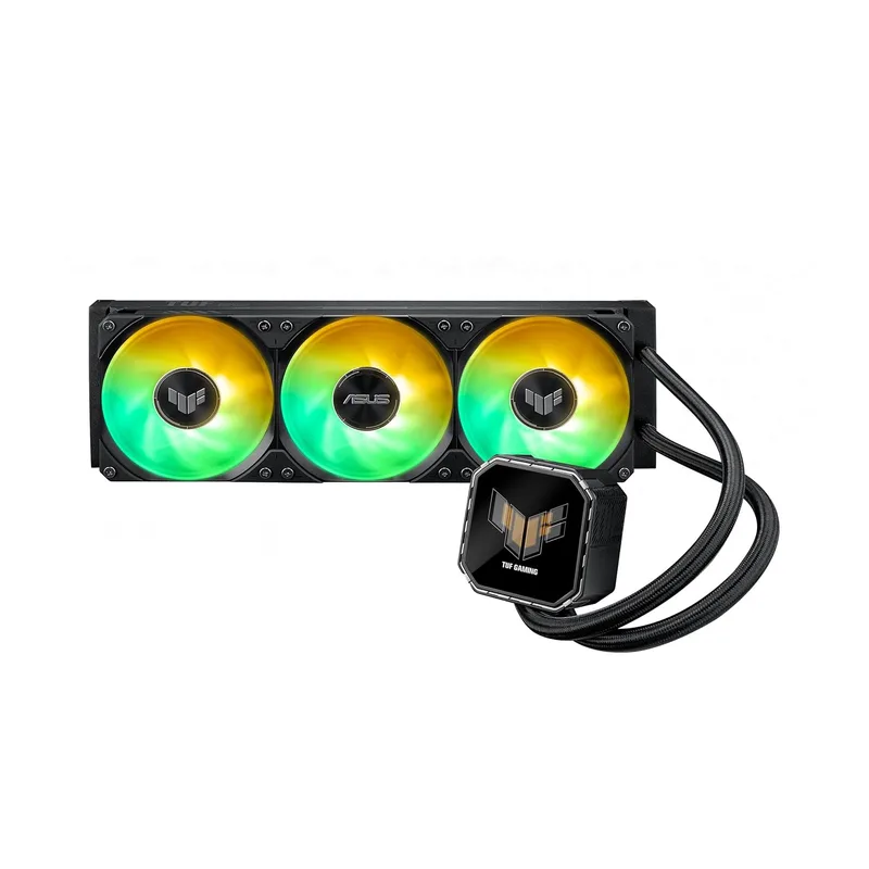 ASUS ▫️ TUF Gaming LC III 360 ARGB LCD - Sistema de arrefecimento líquido tudo-em-um para o CPU, três ventoinhas pré-instaladas, ecrã LCD de 2,8" para monitorização do hardware, GIFs e clipes de vídeo MP4