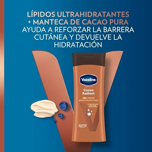 Vaseline ▫️ Intensive Care Cocoa Radiant, Loção Corporal Hidratante 48H 4