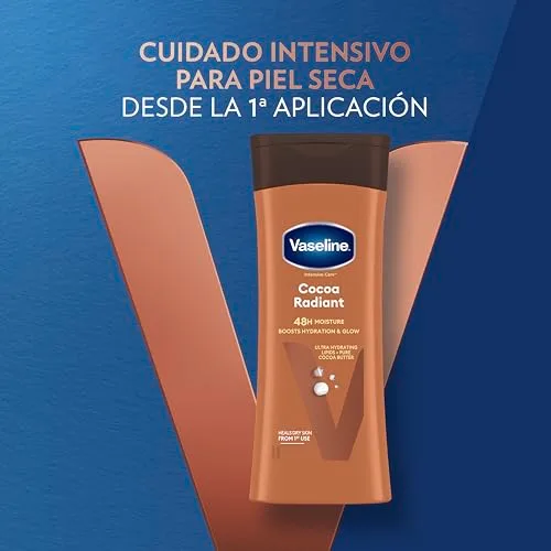 Vaseline ▫️ Intensive Care Cocoa Radiant, Loção Corporal Hidratante 48H 6